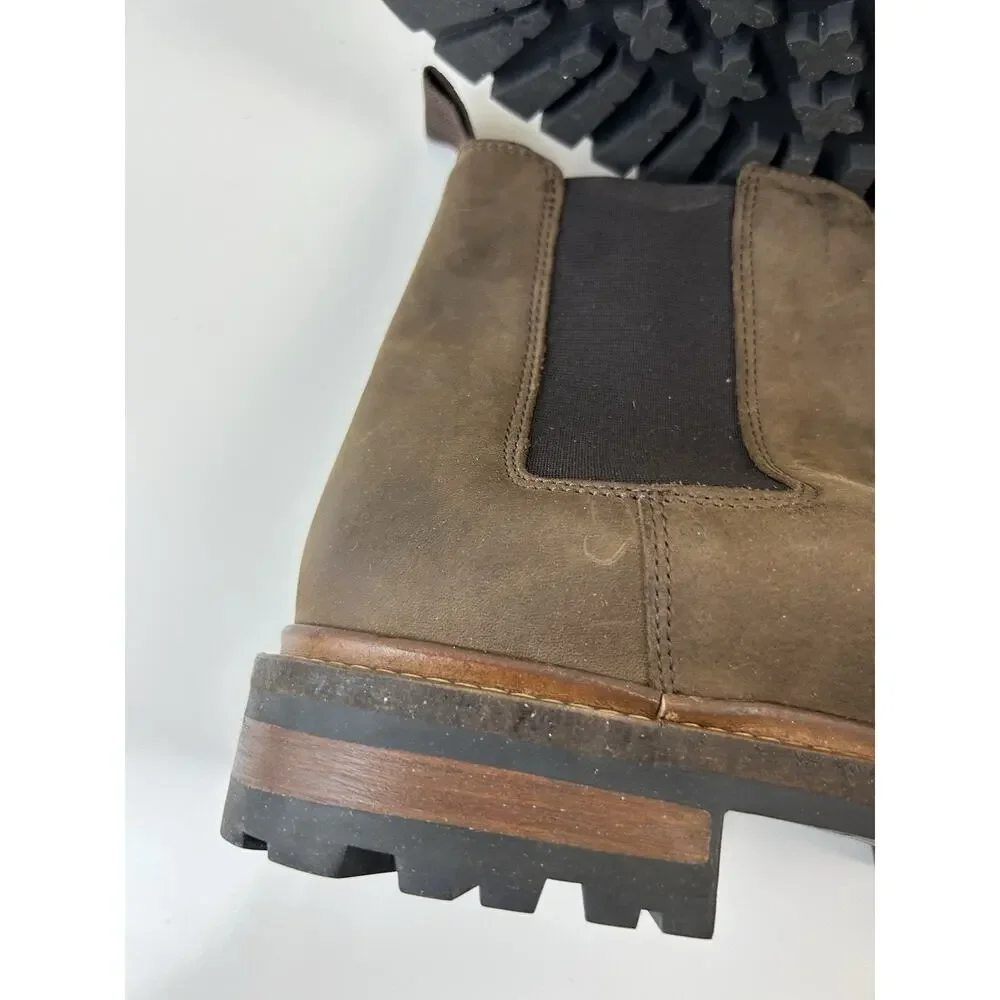 Banana Republic Men's Dark Brown All Weather Chelsea Leather Boot Sz 11 Classic